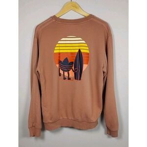 adidas Men's Graphic Planet Crewneck Sweatshirt Clay Strata Size M IC8863